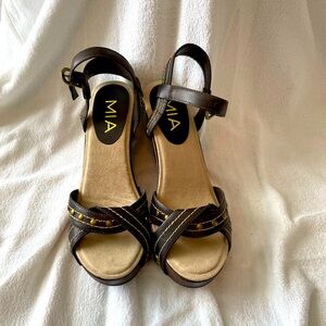 Mia Sophie Brown Leather Shoes